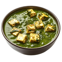 Classic Palak Paneer, an Indian dish with soft paneer cubes in a rich, spiced spinach gravy. A healthy and flavorful vegetarian meal.