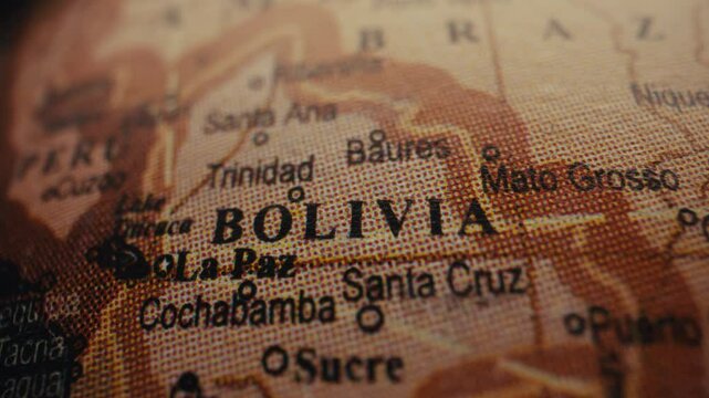 Bolivia on a map of South America.
