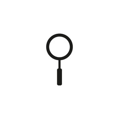 Simple magnifying glass, search icon in generic style. Magnifier, loupe sign symbol