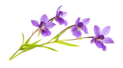 Obraz premium A small purple orchid, clean white background, transparent isolate