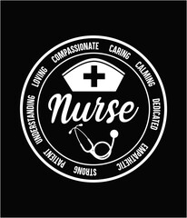 Fototapeta premium Funny nurse printable cut file.