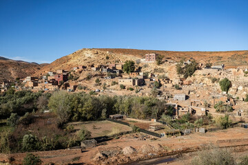 Beautiful valley in Atlas mountains Morocco