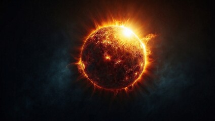 Obraz premium The Sun Shines Bright from Space