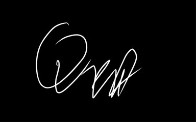 letter Q signature illustration. Handwritten initial letter and signature Q logo.