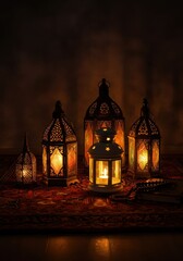 Fototapeta premium old fashioned lantern background for ramadan mubarak