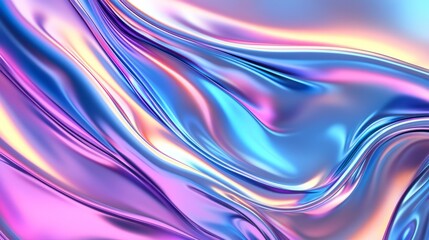 Iridescent neon hues blend with soft pastel gradients, evoking a futuristic, dreamlike ambiance.
