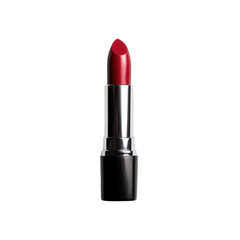 Vibrant Red Lipstick with Sleek Case Perfect for Beauty and Makeup Promotion on Stock Photo Platform