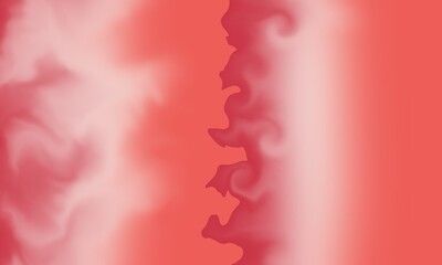 Gradient, Abstract Digital Art. Gradient of red and pink. The image is divided into sides, expressing power, passion, clash.