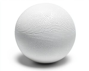 White textured sphere on a plain background.