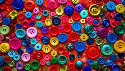 Sewing buttons background. Colorful sewing buttons texture  ,sew, plastic, many