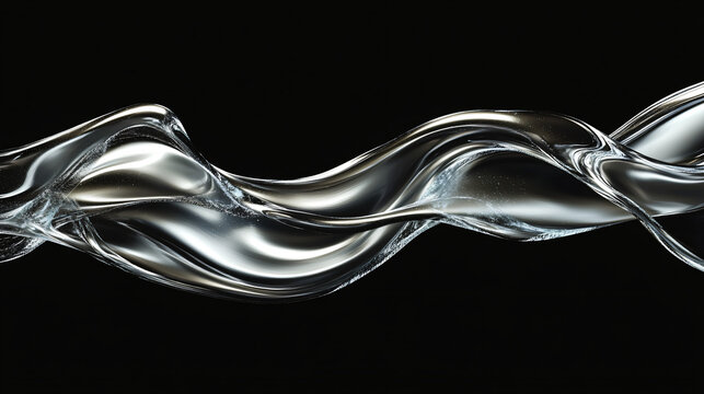 a black background with a wave of water