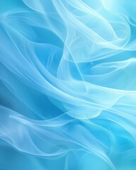 Soft Blue Flowing Fabric with Gentle Waves and Ethereal Light Effects