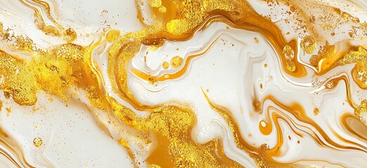 White marble seamless texture background with gold and grey wines, abstract