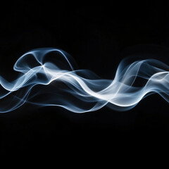 Obraz premium a black background with white smoke