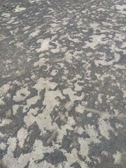 冬の公園の遊び場の砂地の模様