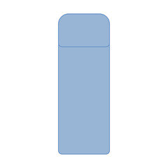 シンプルな青色の水筒