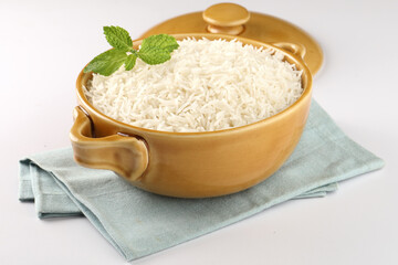 Hot Fresh Rice, Served in Ceramic container 