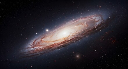 Majestic Spiral Galaxy Against the Cosmic Blackness
