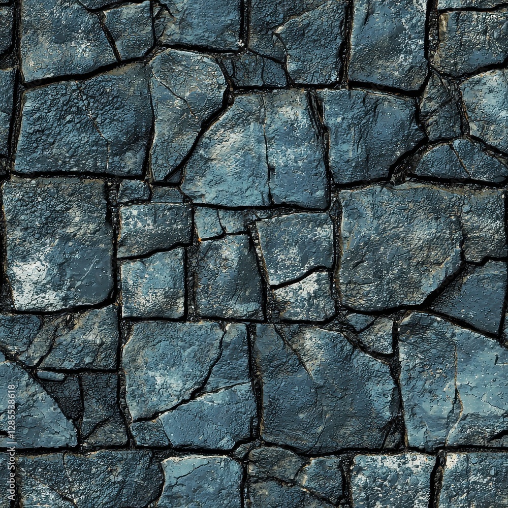 Poster pattern seamless texture for game, elegant stone wall with a dark black background creating a striki