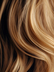 Fototapeta premium Luxurious Wavy Blonde Hair Texture Close-Up for Beauty and Haircare Concepts : Generative AI