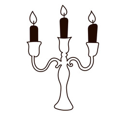 silhouette of a candle