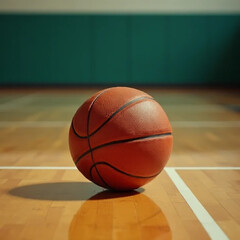 Fototapeta premium basketball on the court