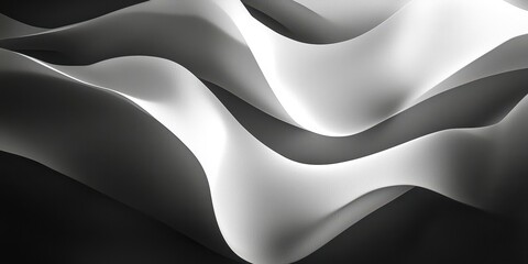 Fototapeta premium Black and white image of a wave