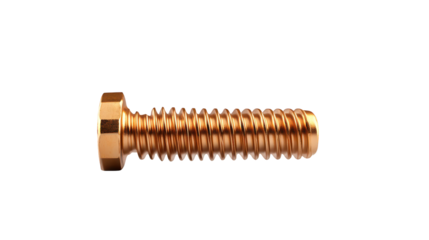 Detailed closeup of a brass screw against dark background, study in texture and contrast