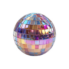 Obraz premium Colorful Disco Ball Mirrored Surface Party Decoration,
