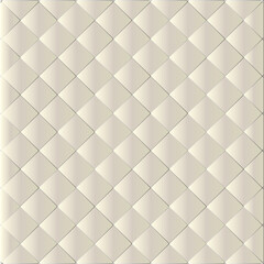 Fototapeta premium A sophisticated beige quilted pattern with a diamond-shaped grid, giving a luxurious and elegant feel. This seamless and high-resolution background is ideal for upholstery, wallpapers, digital designs