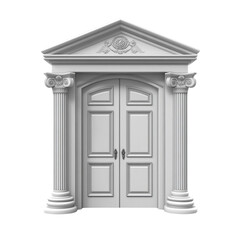Obraz premium Elegant Classical Double Door Entrance with Columns and Pediment
