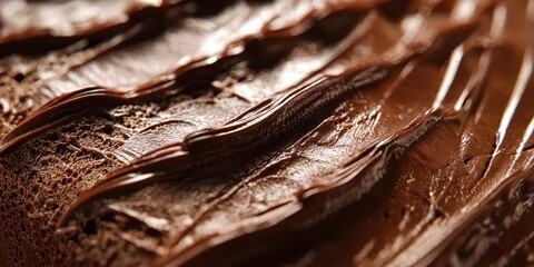 Fototapeta premium Chocolate cake with chocolate frosting