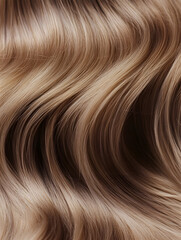 Close Up of Wavy Blonde Hair Locks with Natural Shine and Textured Layers : Generative AI