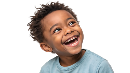 Portrait little happy kid smiling and laughing Set of happy transparent background 