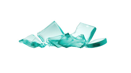 The remains of green-tinted glass are shattered.