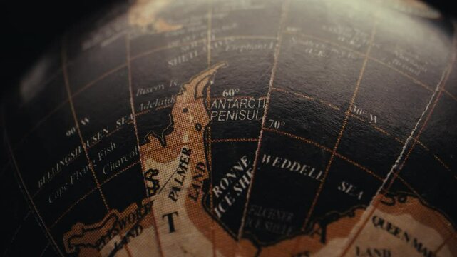 Antarctica on a world map.