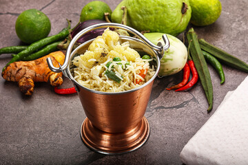 Indian vegetarian pilao basmati rice