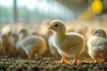 Clear Pixel Image of Closeup of Broiler Breeder Farm Poultry Farming