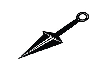 Silhouette art design of a ninja kunai.eps