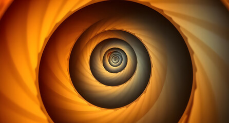 Abstract Fibonacci spiral background. Golden ratio-inspired geometric pattern