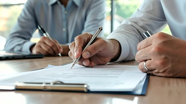 Business Owner Reviewing Liability Insurance with Agent