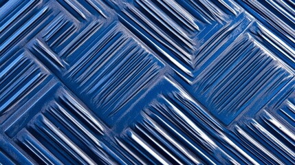 Abstract metal gradient on blue, minimal design with dynamic lighting
