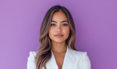 Confident businesswoman portrait modern office professional photography urban setting close-up empowerment