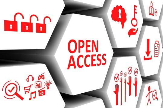 OPEN ACCESS concept cell background 3d illustration