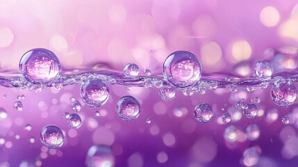 purple abstract luxurious background with clear bubble and waves 