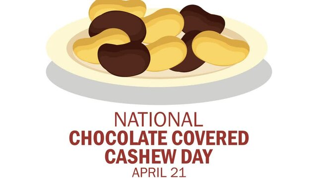 vector graphic of national chocolate covered cashew day good for national chocolate covered cashew day celebration. flat design. flyer design. flat illustration.	
