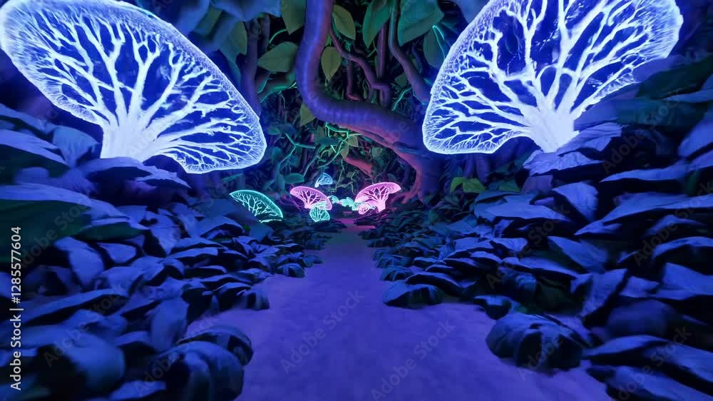 Aufkleber glide through enchanted jungle