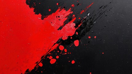 Crimson and Obsidian: Abstract Expression of Raw Emotion