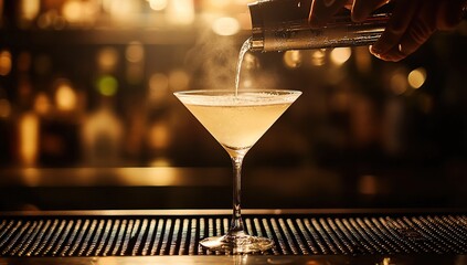Crafting the Perfect Cocktail: Mixing, Pouring, and Serving a Delicious Drink at a Bar