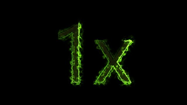 Neon abstract glowing hot 1x 4k animation.